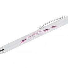 długopis z różowym grawerem