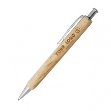 drewniany długopis z logo