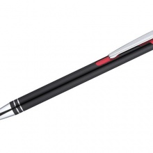czerwony długopis z logo