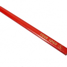 czerwony stolarski ołówek z grawerem