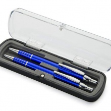 zestaw piśmienniczy długopis i ołówek niebieski